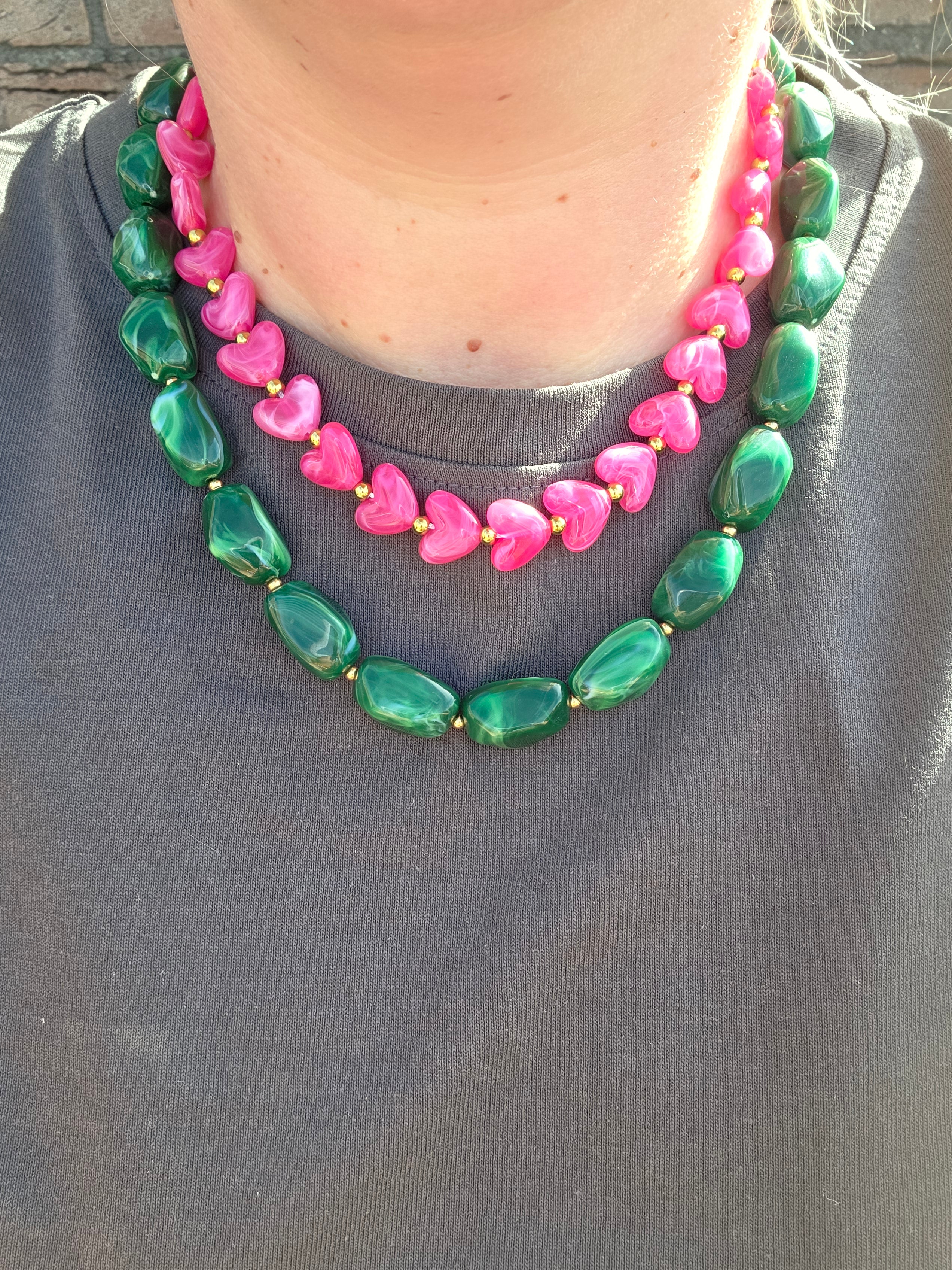 Ketting Dames || 'Hartjes' || 10mm