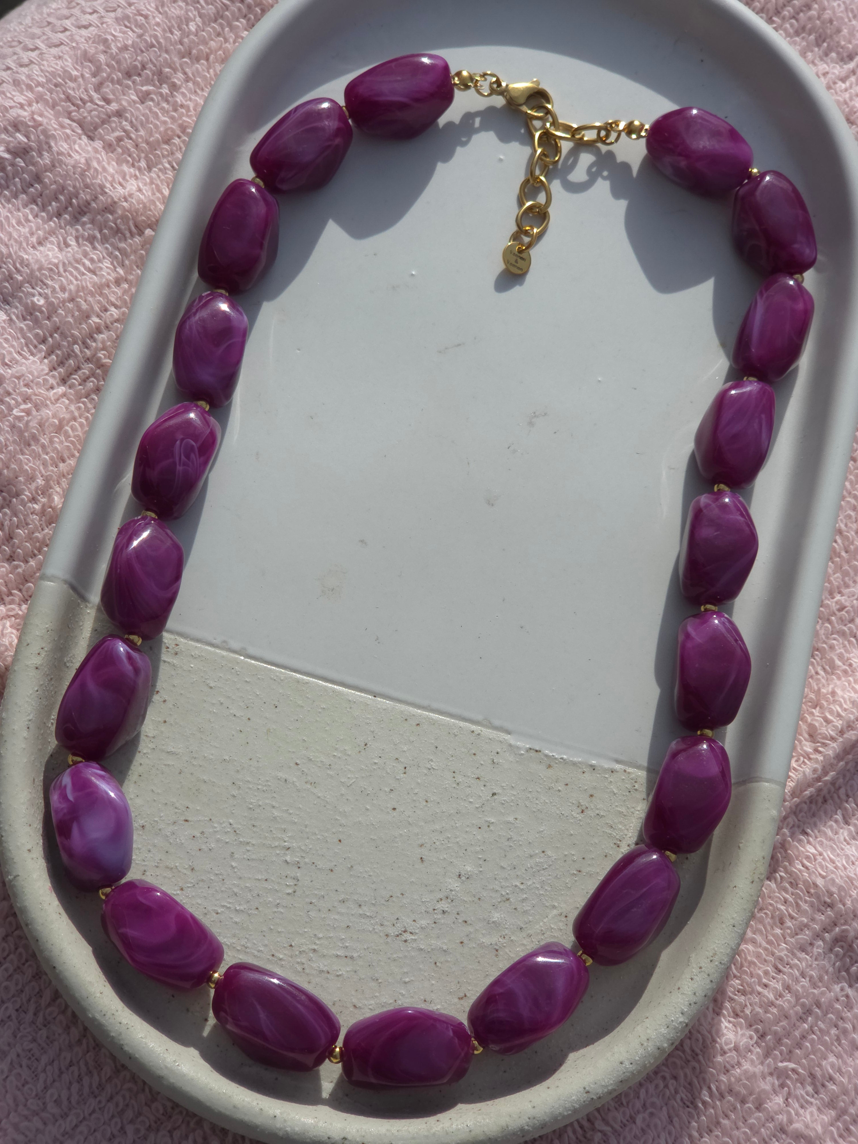 Ketting Dames || 'Organische kralen' || 20x10mm