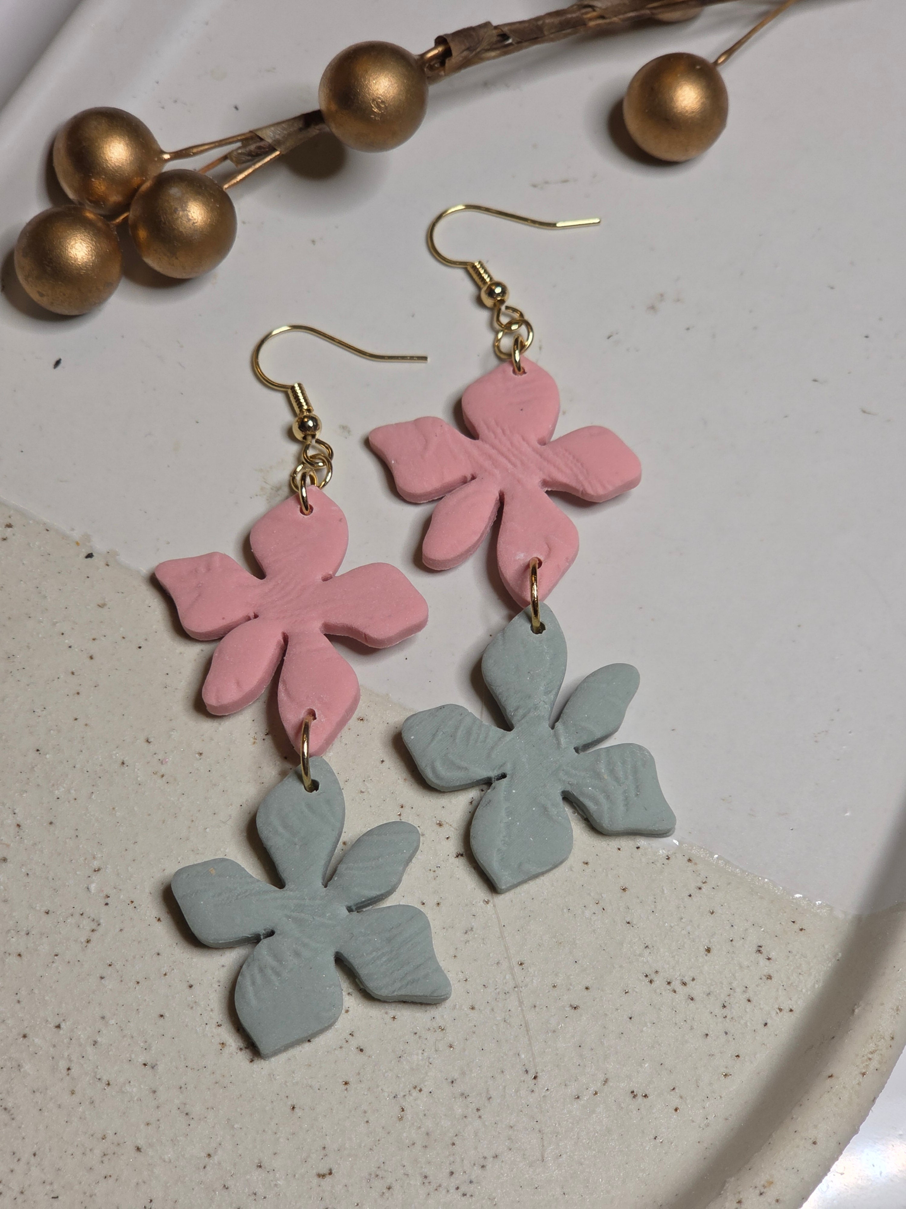 Oorbellen Dames || 'Liv' || Duo Flower