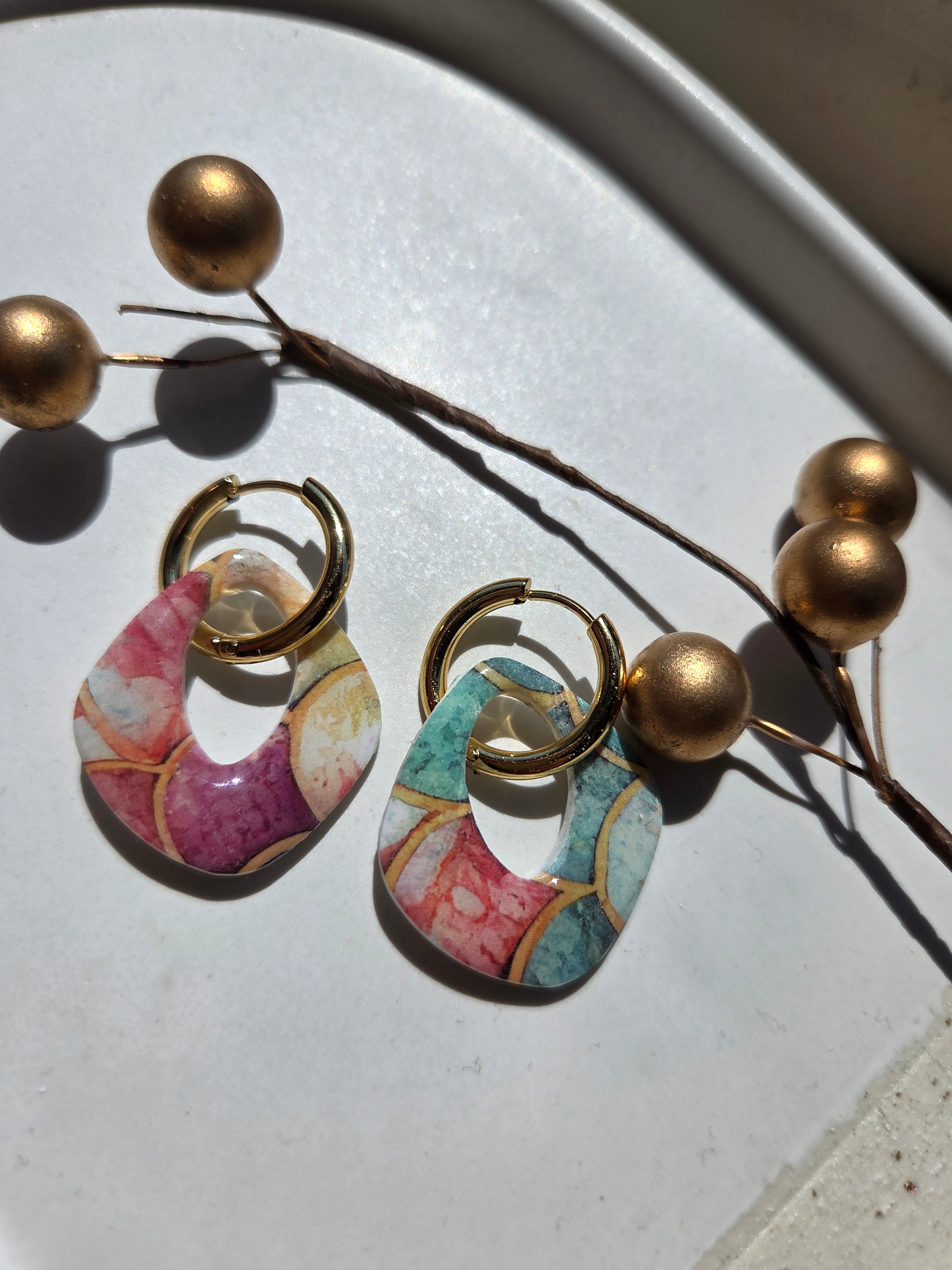 Oorbellen Dames || 'Cora' || Creolen Drops