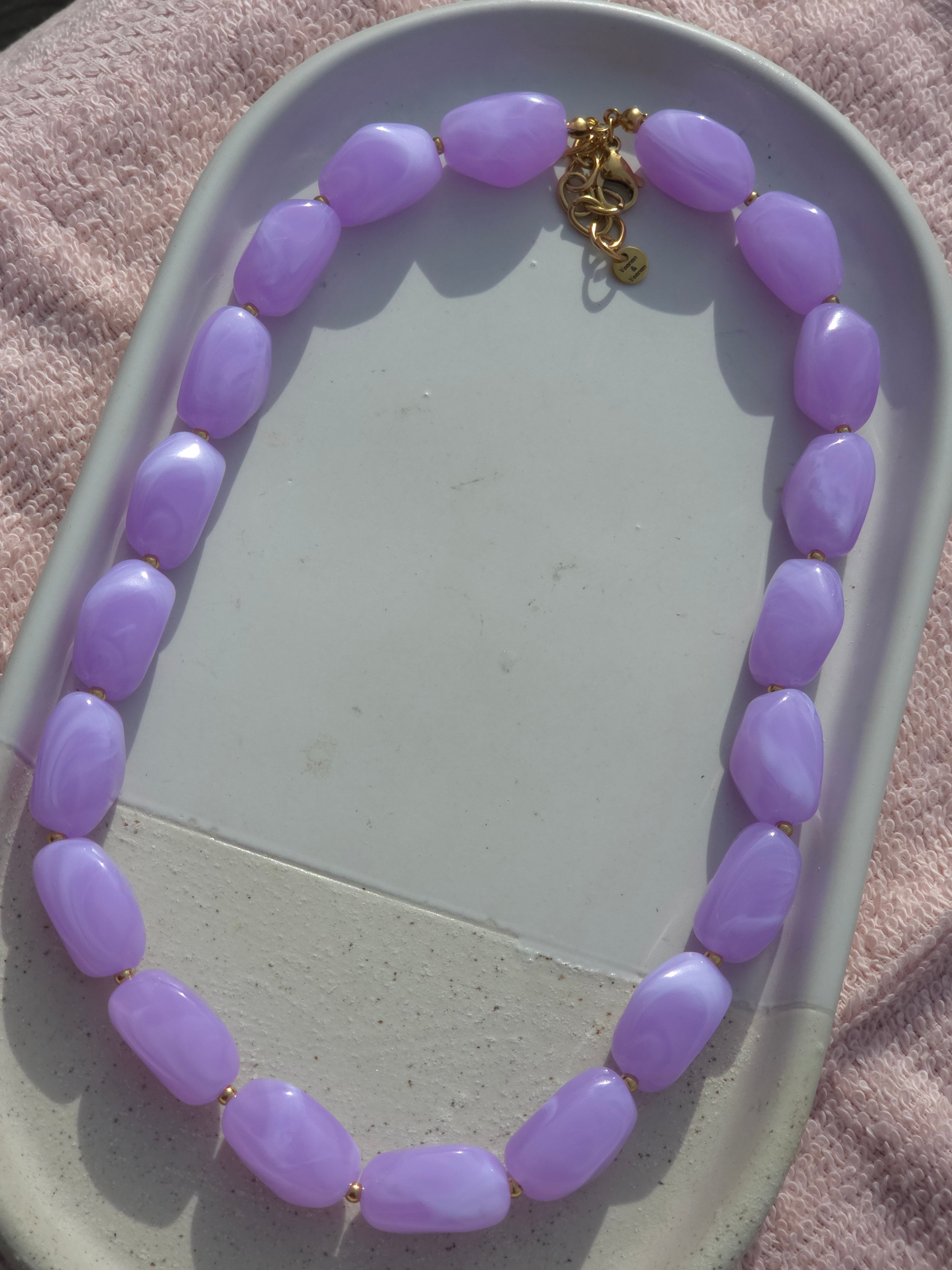 Ketting Dames || 'Organische kralen' || 20x10mm