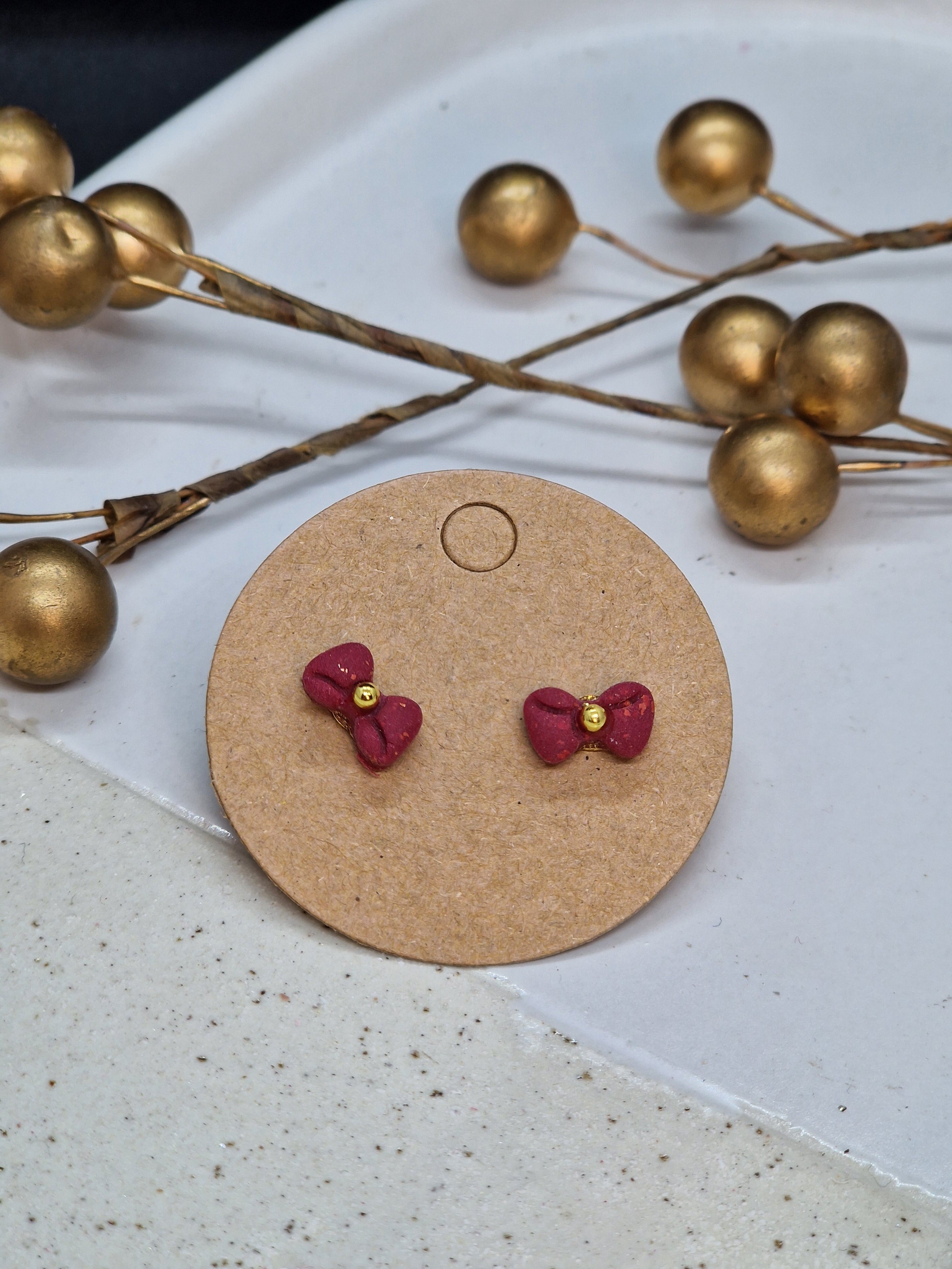 Oorbellen Dames || 'Mary' || Studs Strikjes