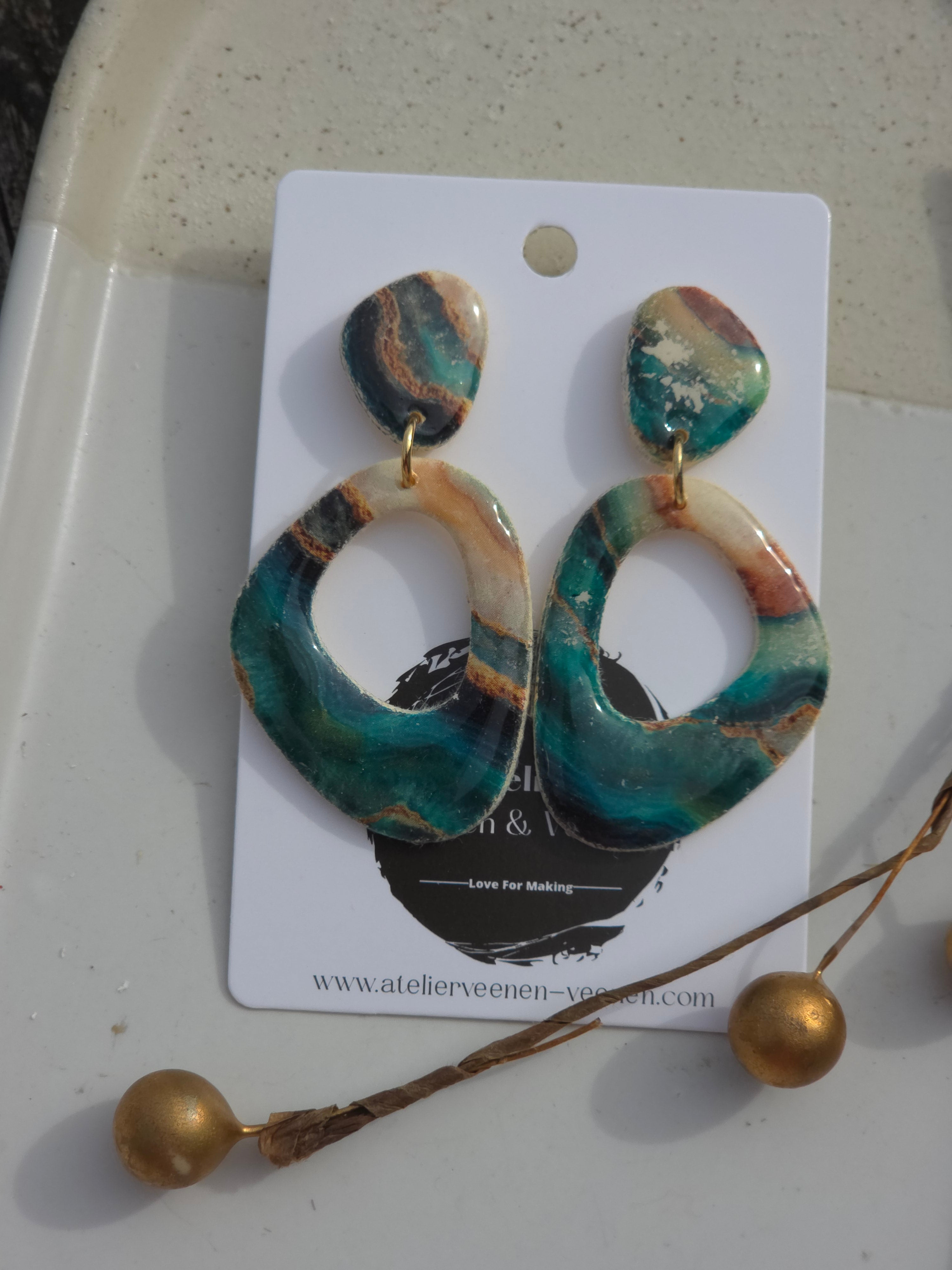Oorbellen Dames || 'Elle' || Donuts Groen
