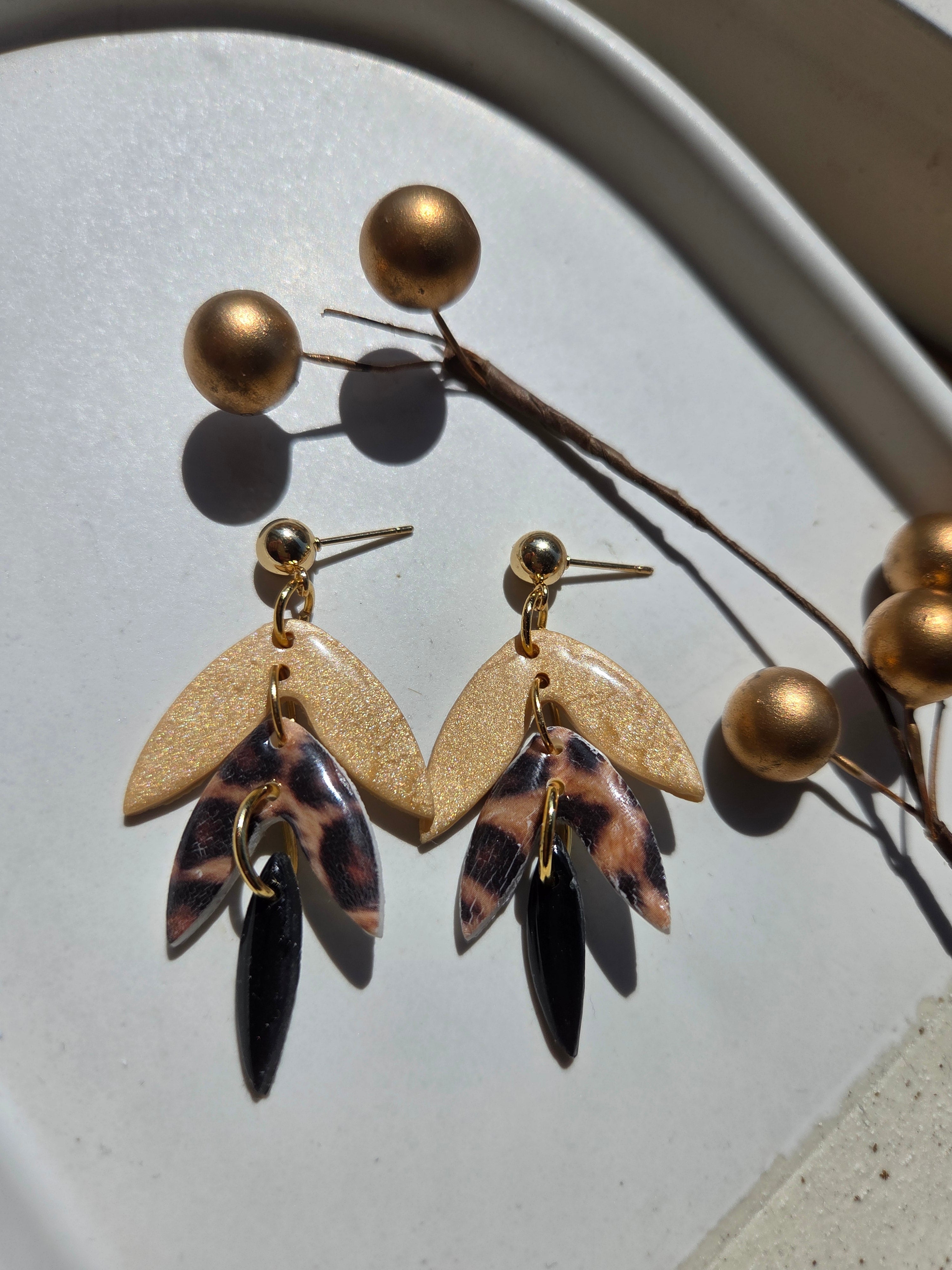 Oorbellen Dames || 'Panter' || Leafs