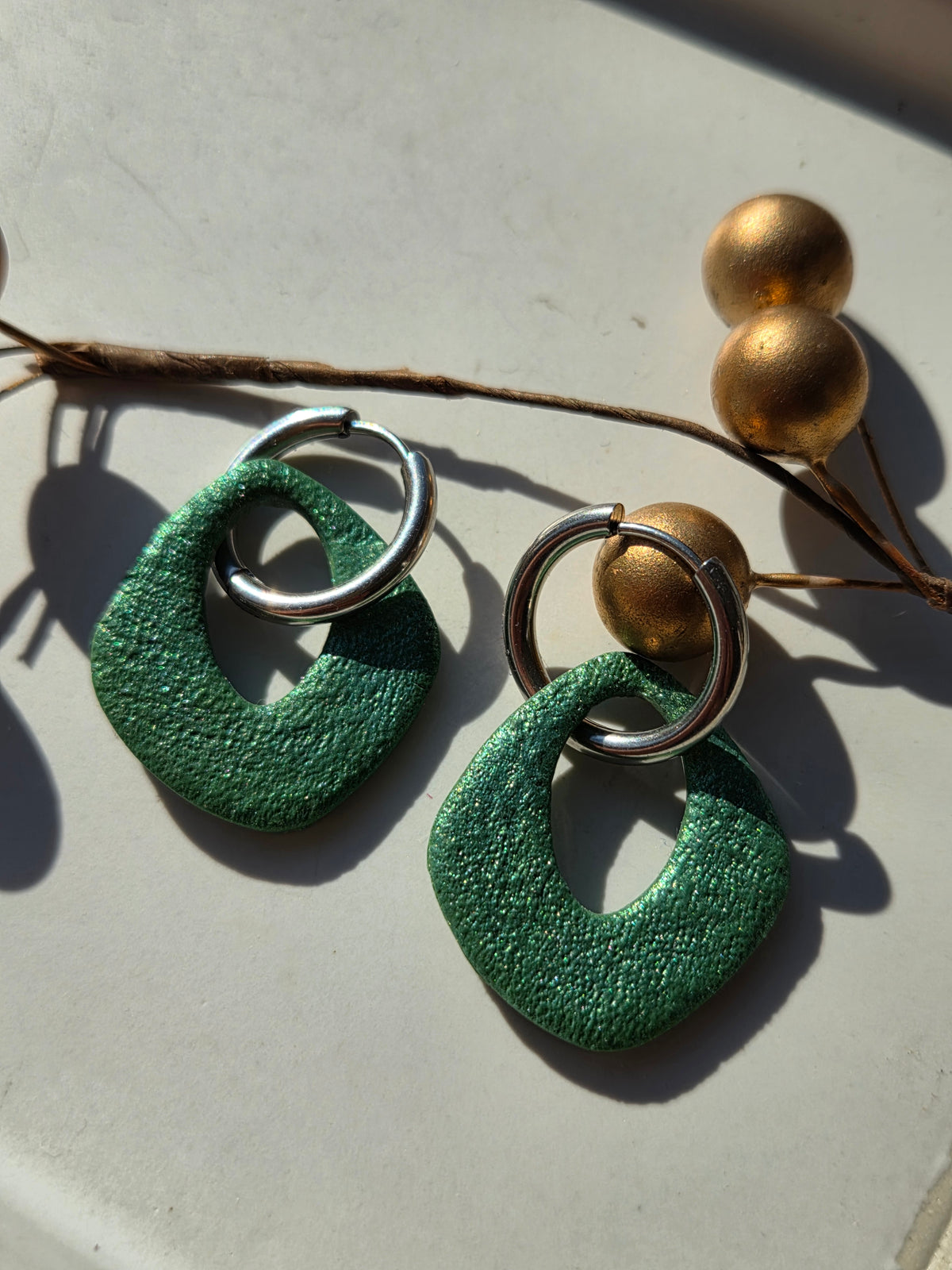 Oorbellen Dames || 'Emmerald' || Creolen Drops