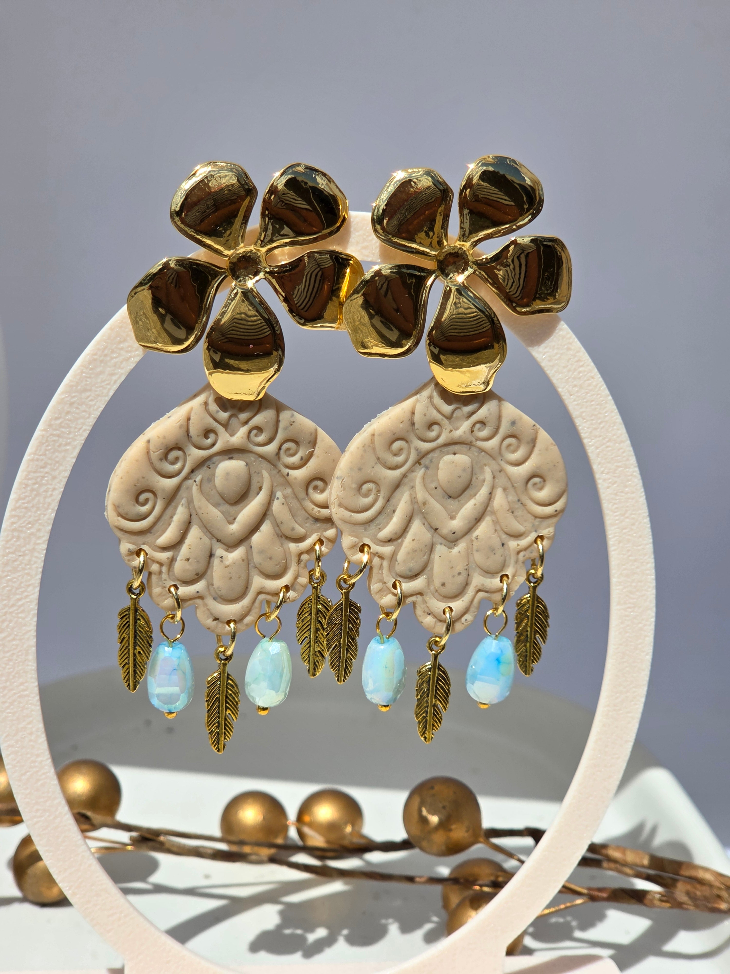 Oorbellen Dames || 'Nova' || Bloom Feathers