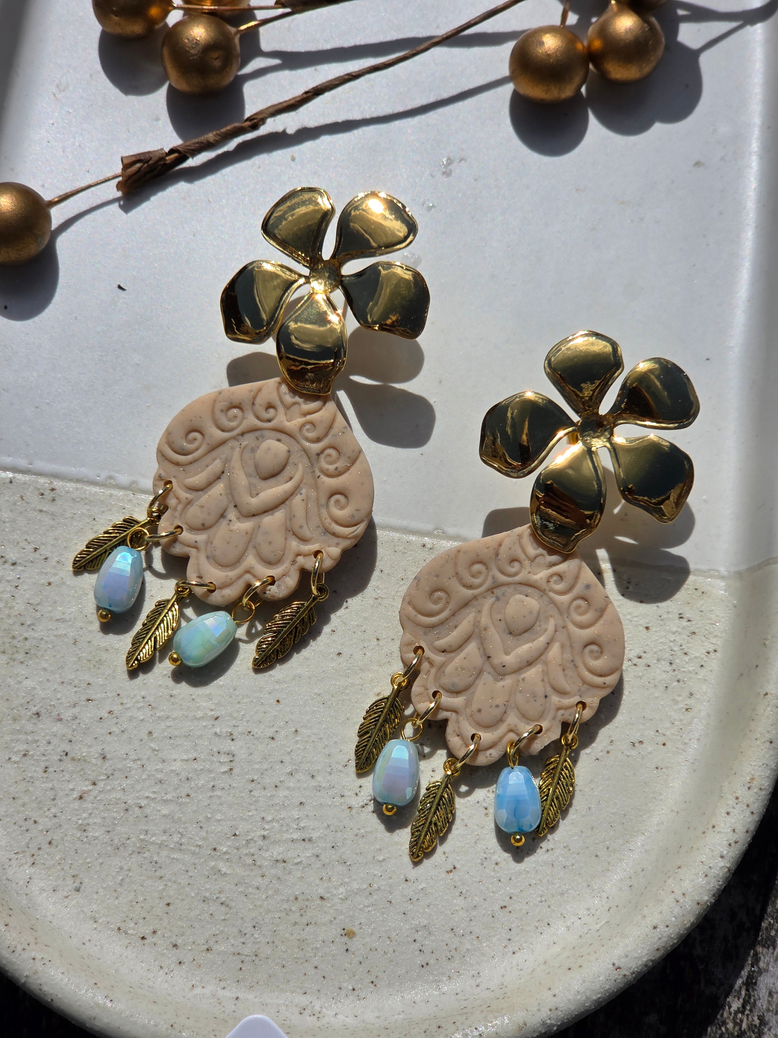 Oorbellen Dames || 'Nova' || Bloom Feathers