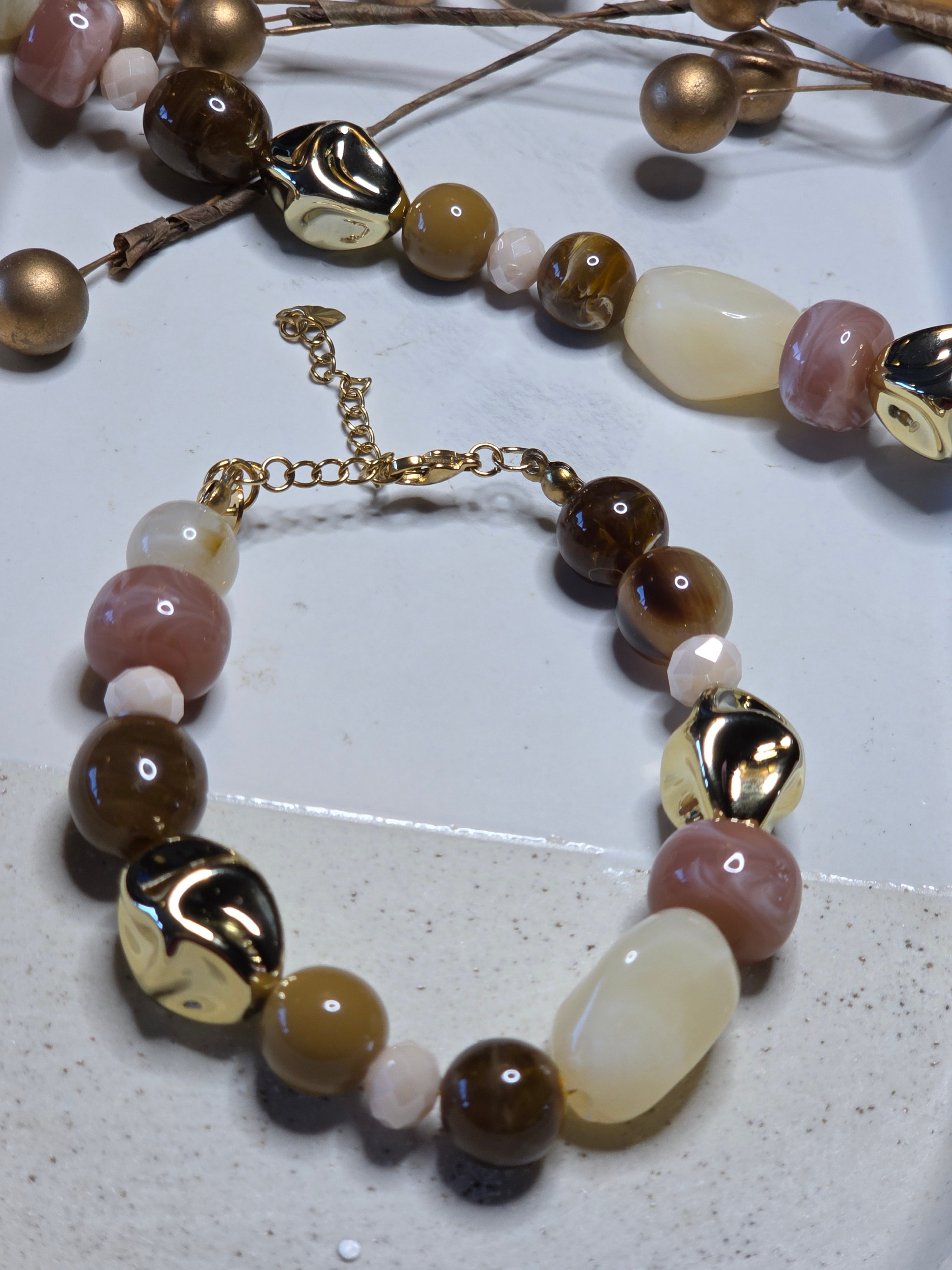 Armband Dames || 'Nude Brown' || Verstelbaar