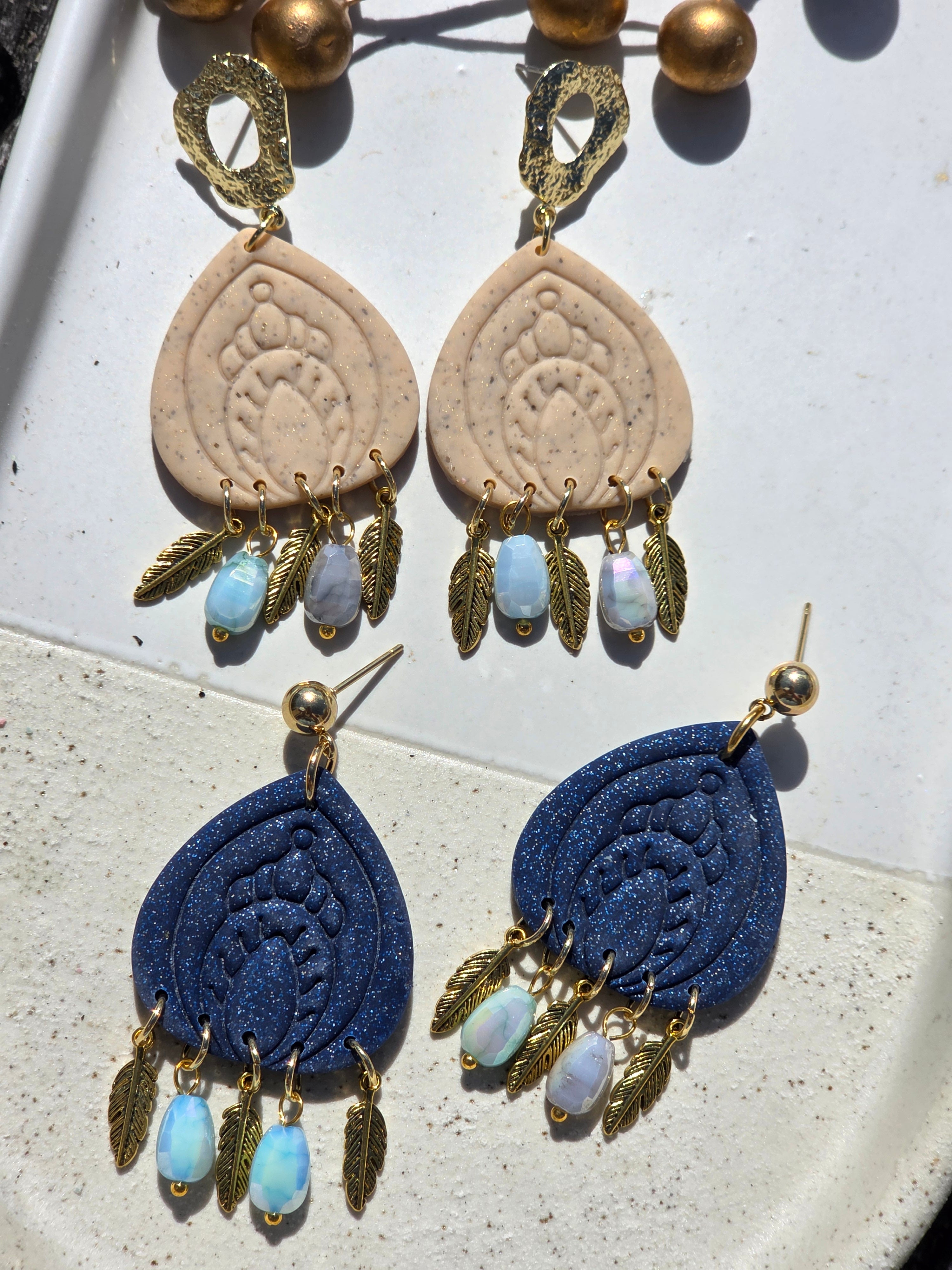 Oorbellen Dames || 'Nova' || Feathers