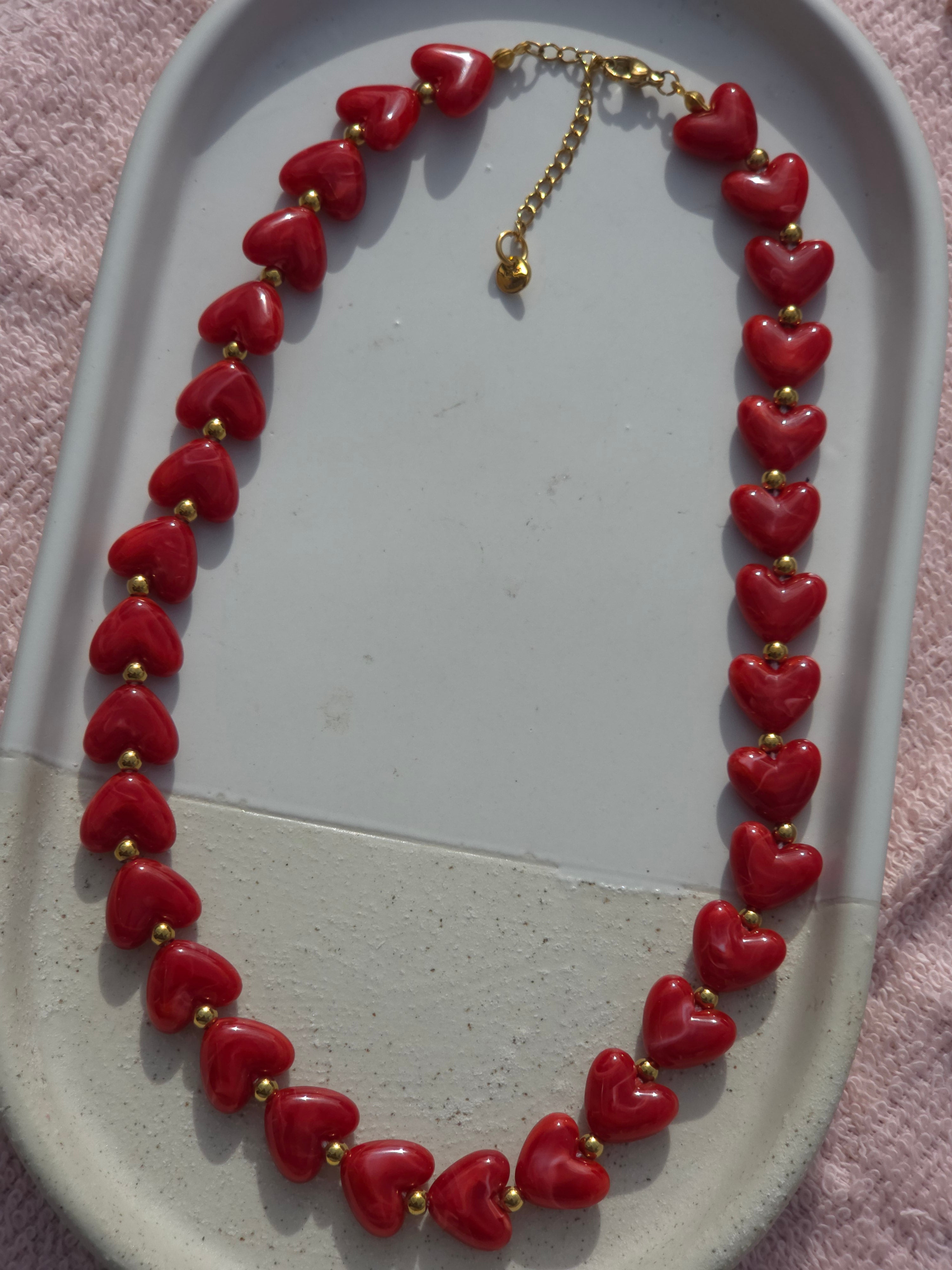 Ketting Dames || 'Hartjes' || 10mm