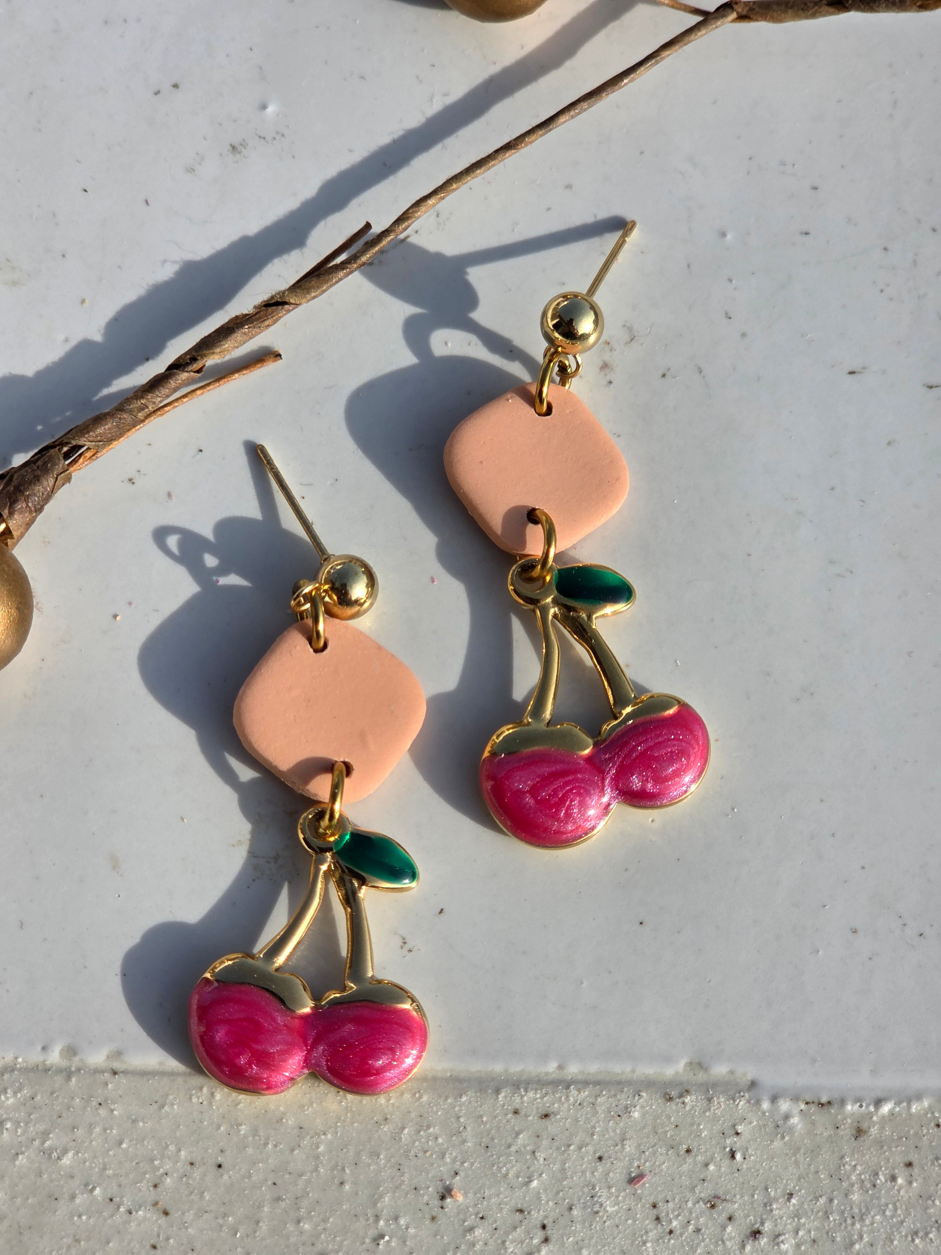 Oorbellen Dames || 'Fiore' || Kers Goud