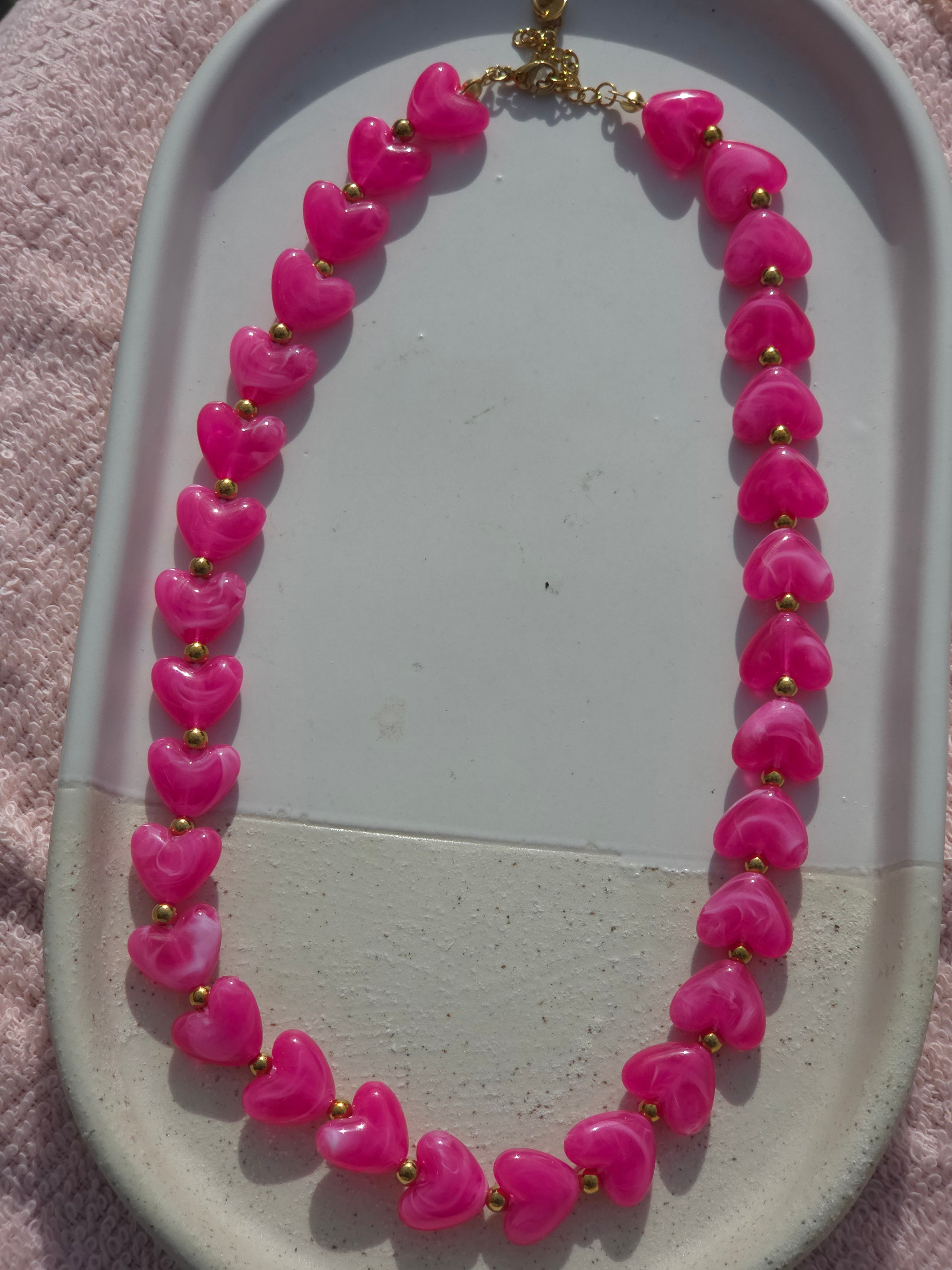 Ketting Dames || 'Hartjes' || 10mm