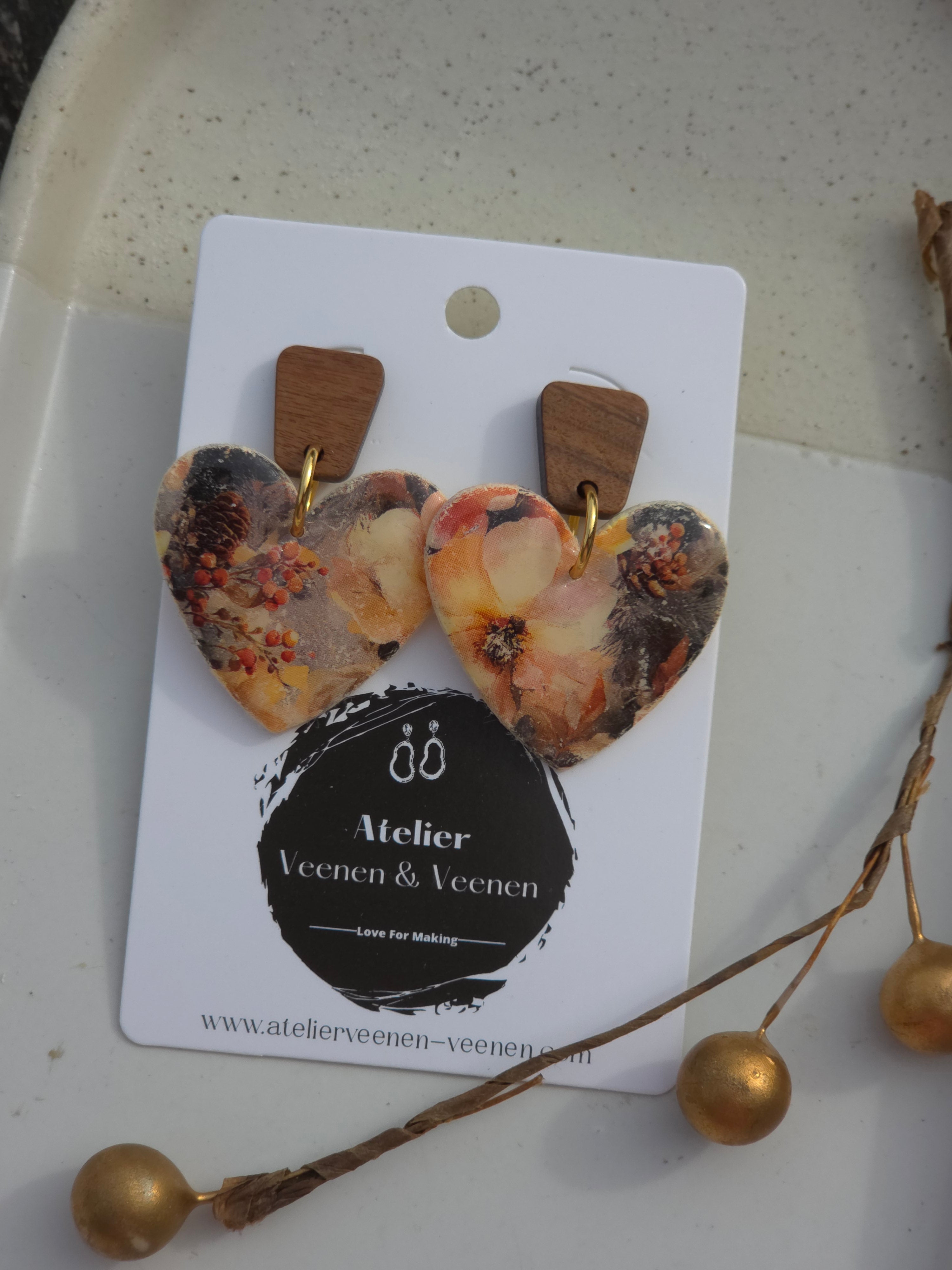 Oorbellen Dames || 'Elle' || Flower Geel