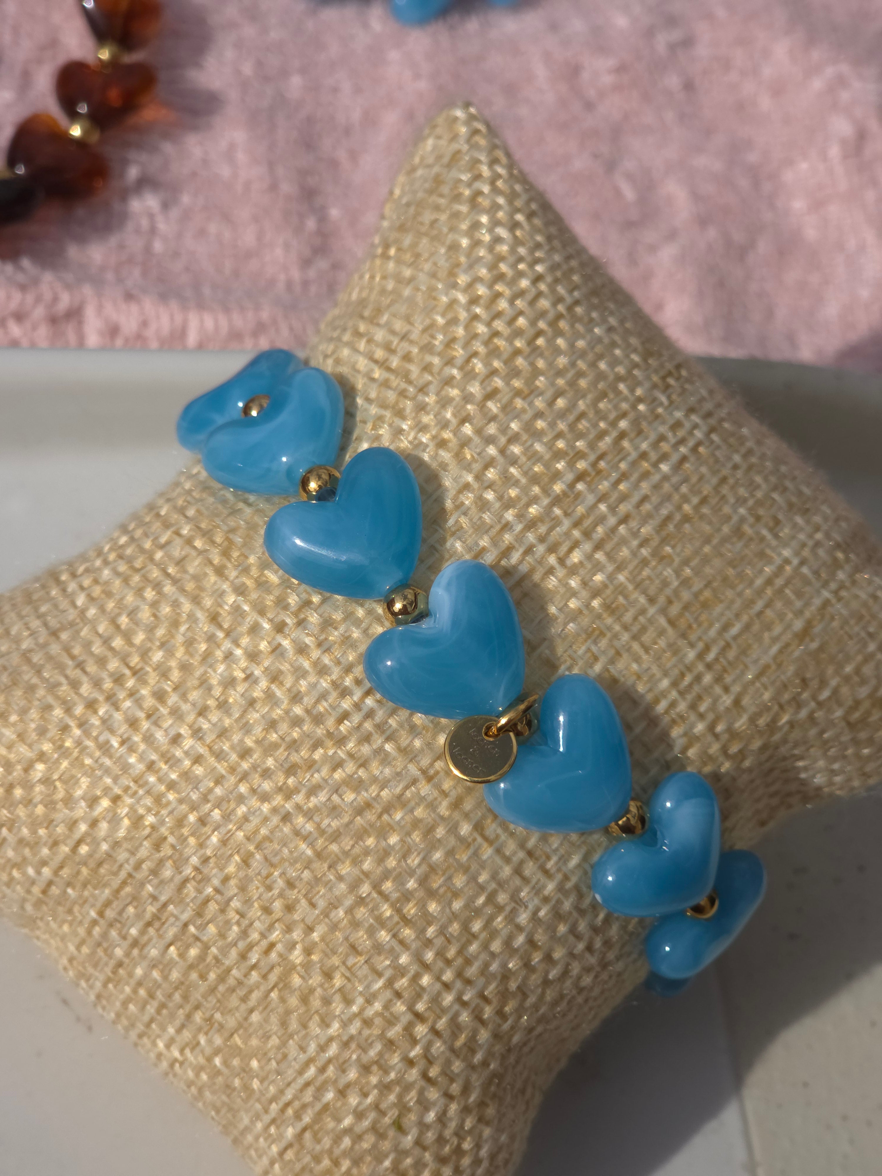 Armband Dames Hartjes 10mm kralen