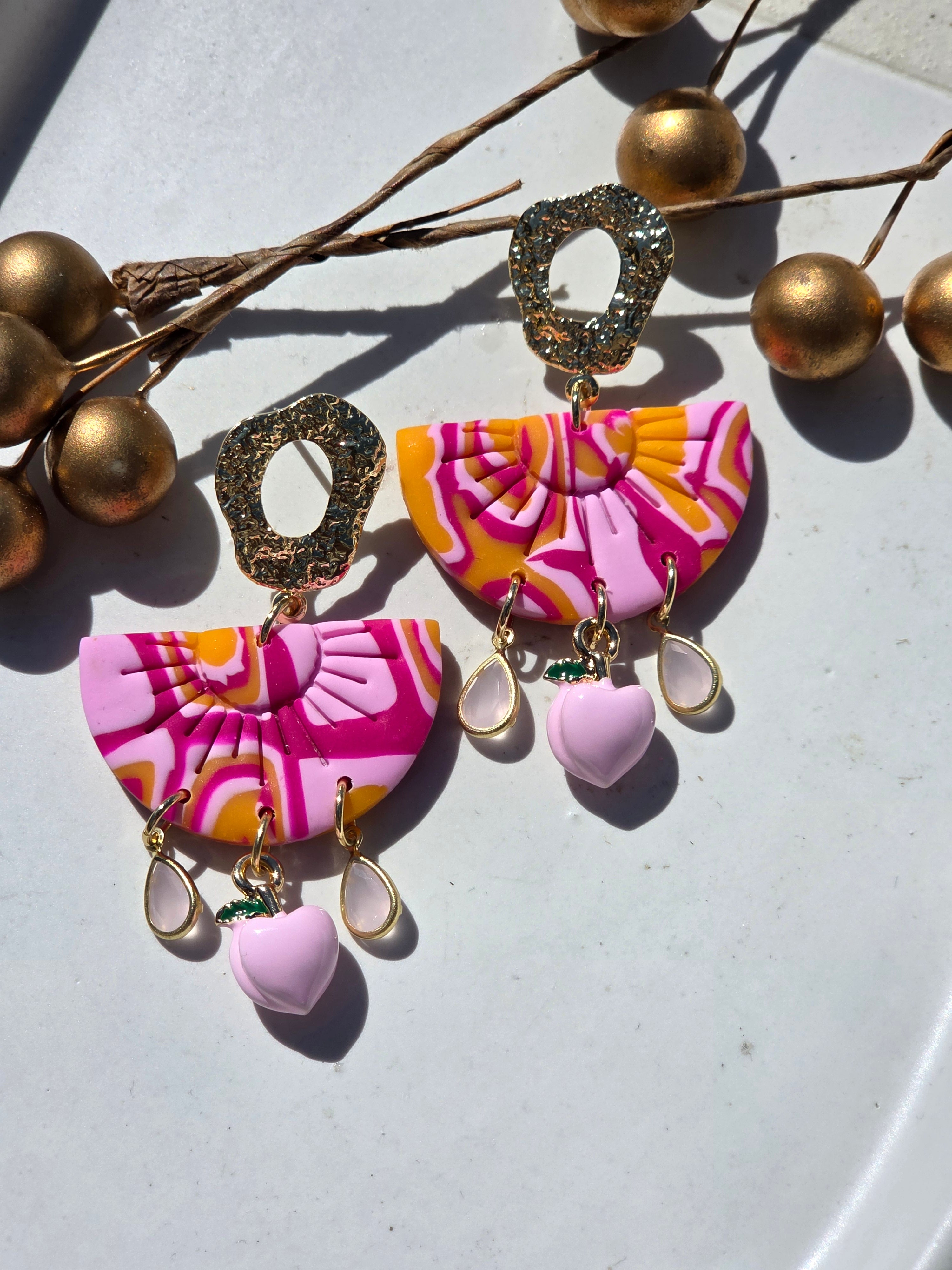 Oorbellen Dames ||  'Fruity' || Peach