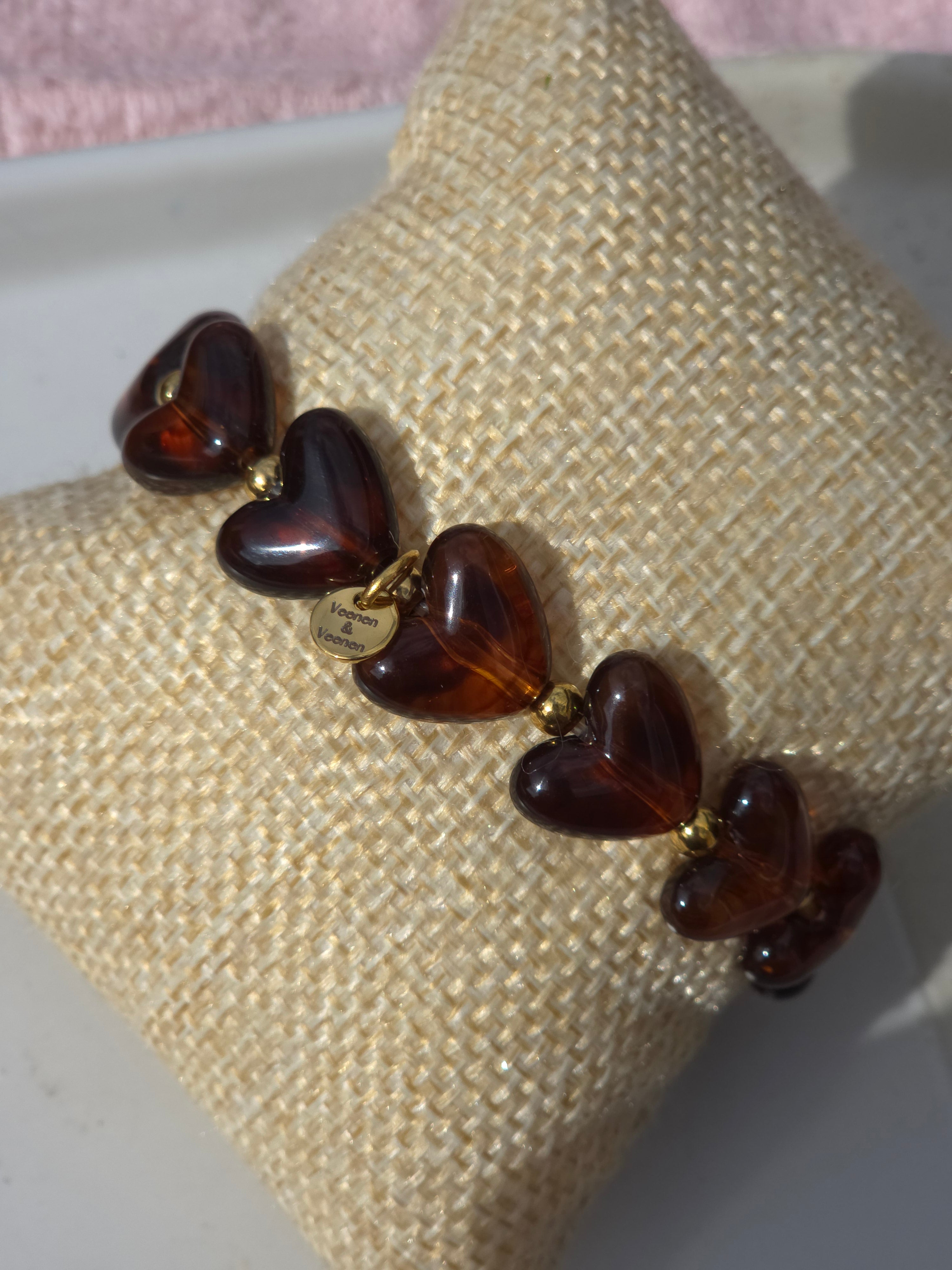 Armband Dames Hartjes 10mm kralen