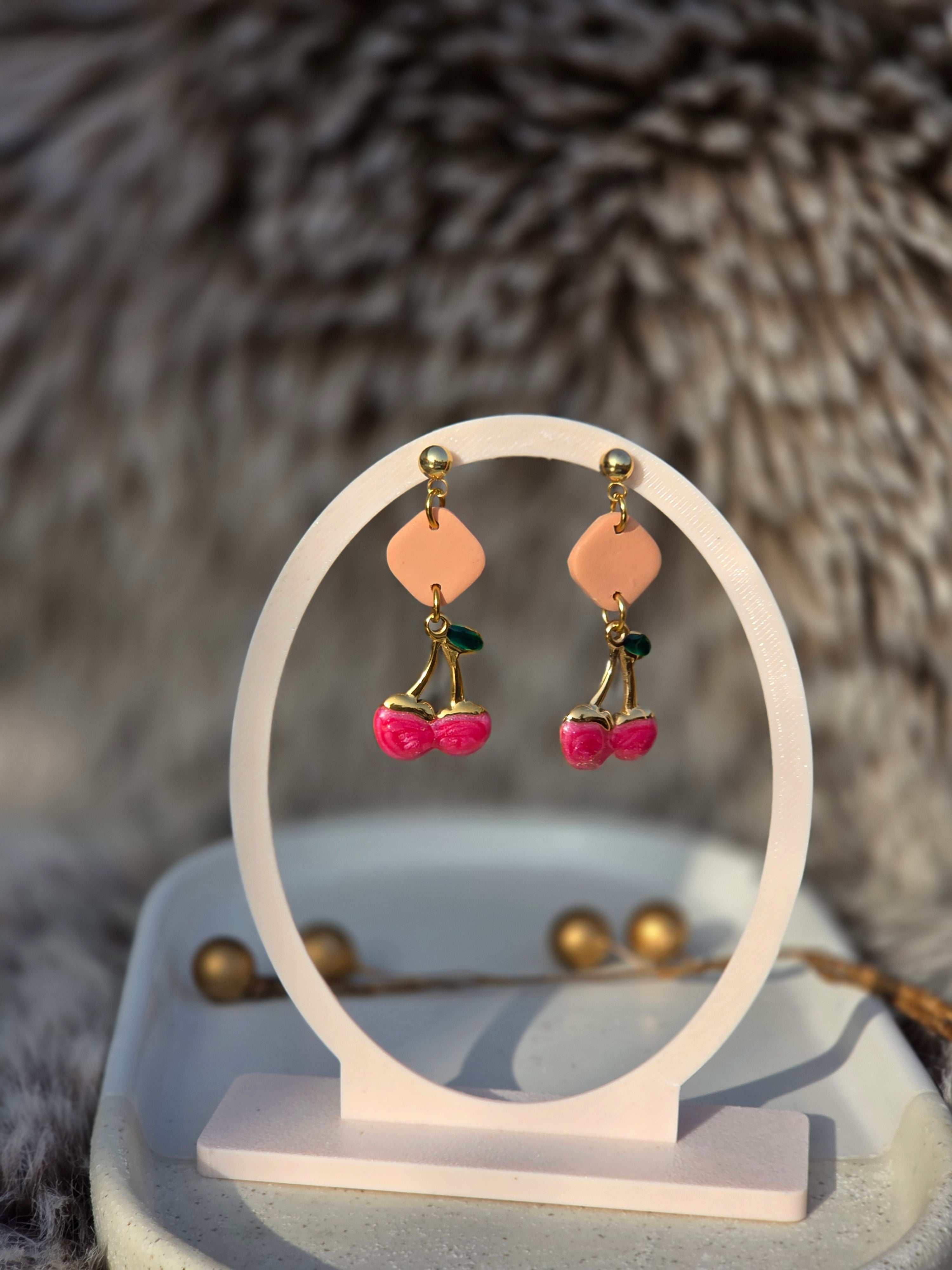 Oorbellen Dames || 'Fiore' || Kers Goud