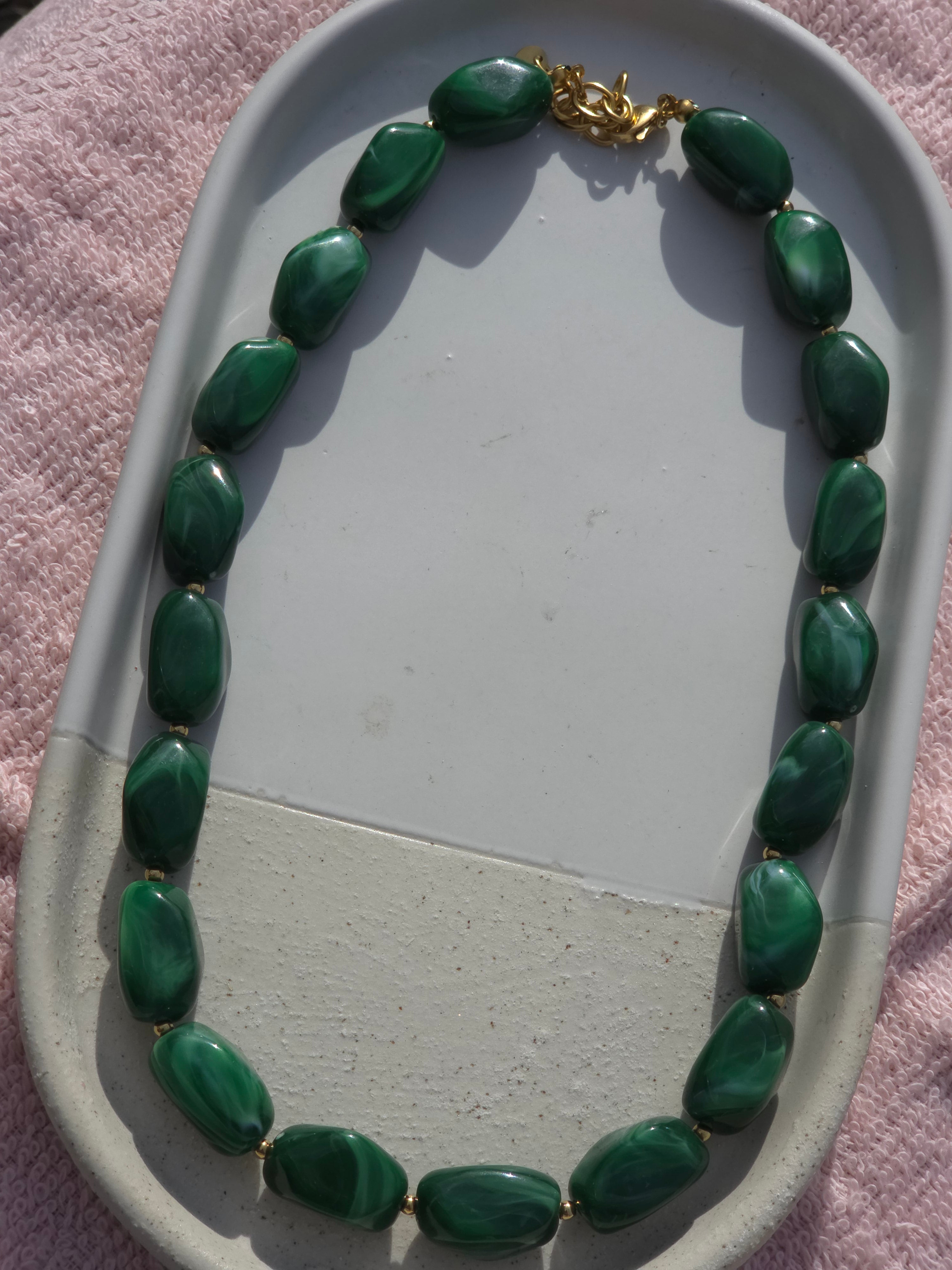 Ketting Dames || 'Organische kralen' || 20x10mm