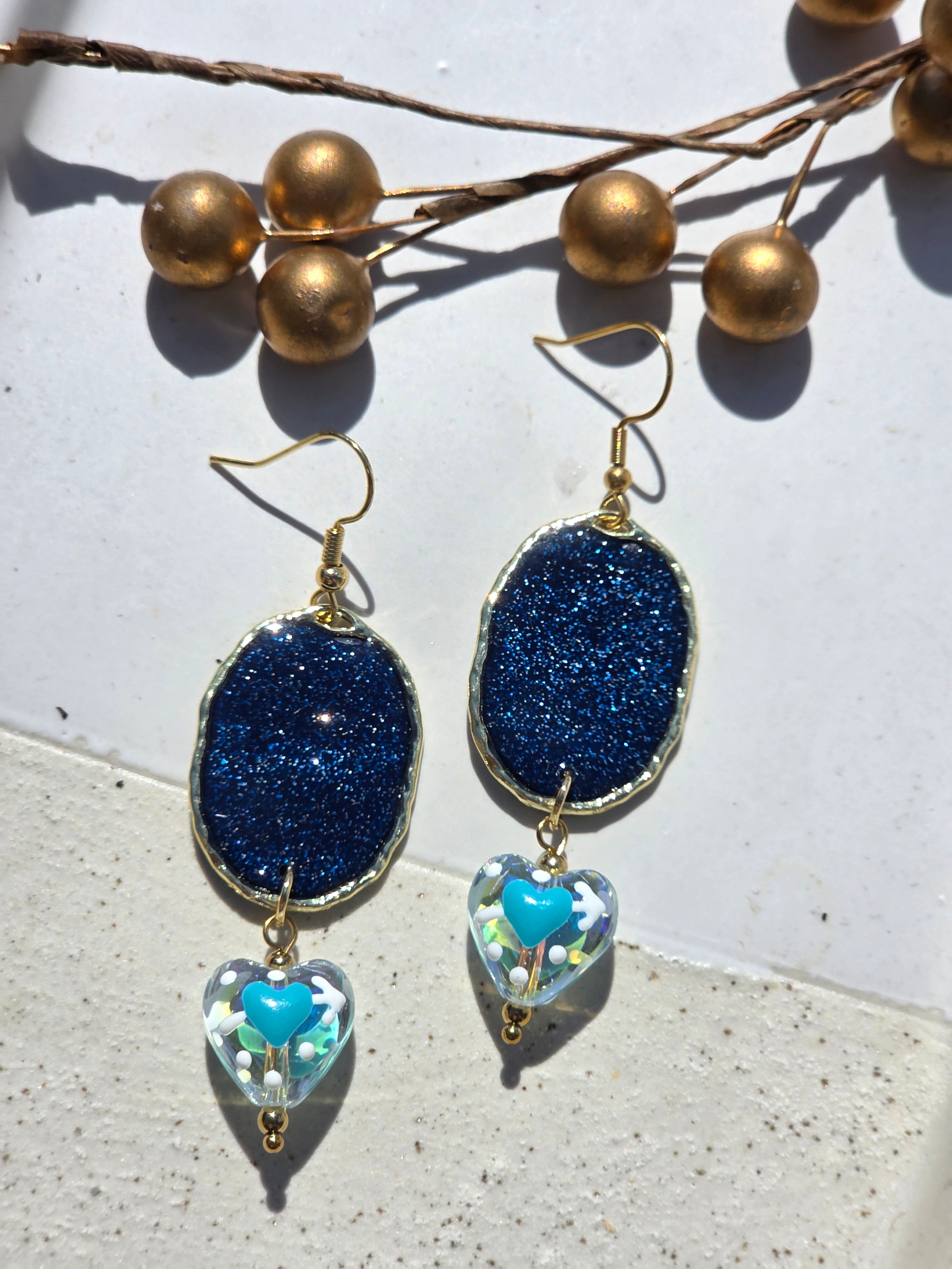 Oorbellen Dames ||  'Nova' || Blauw