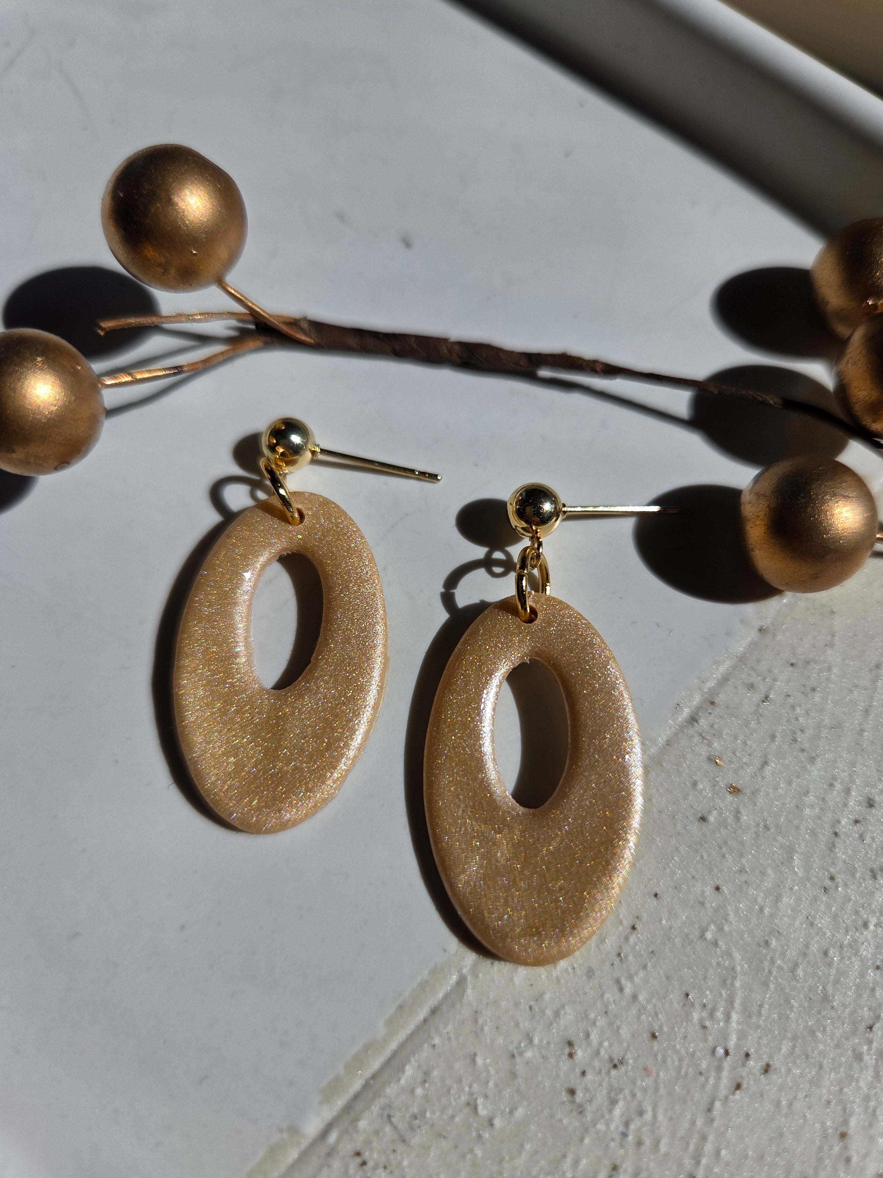 Oorbellen Dames || 'Crema' || Kleine Ovals