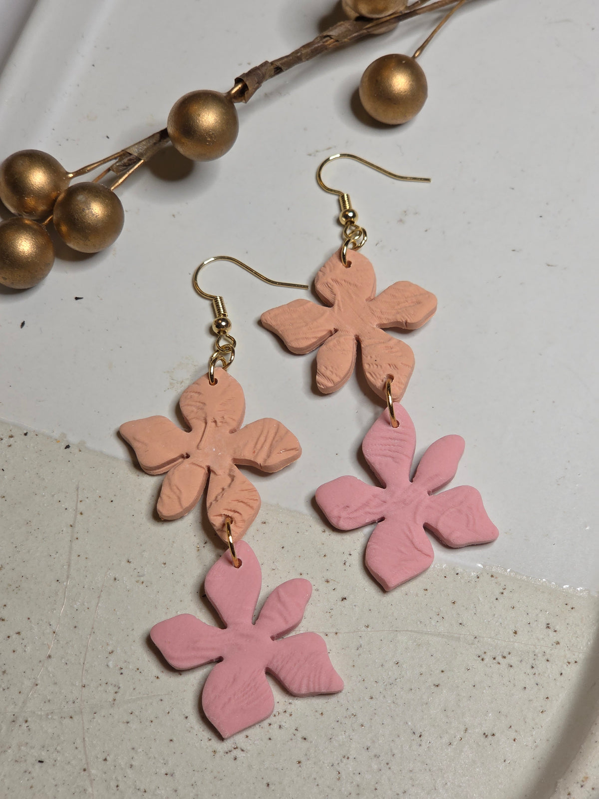 Oorbellen Dames || 'Liv' || Duo Flower